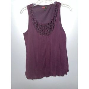 Forever 21 Women Purple Sleeveless Beaded Top. Size Small